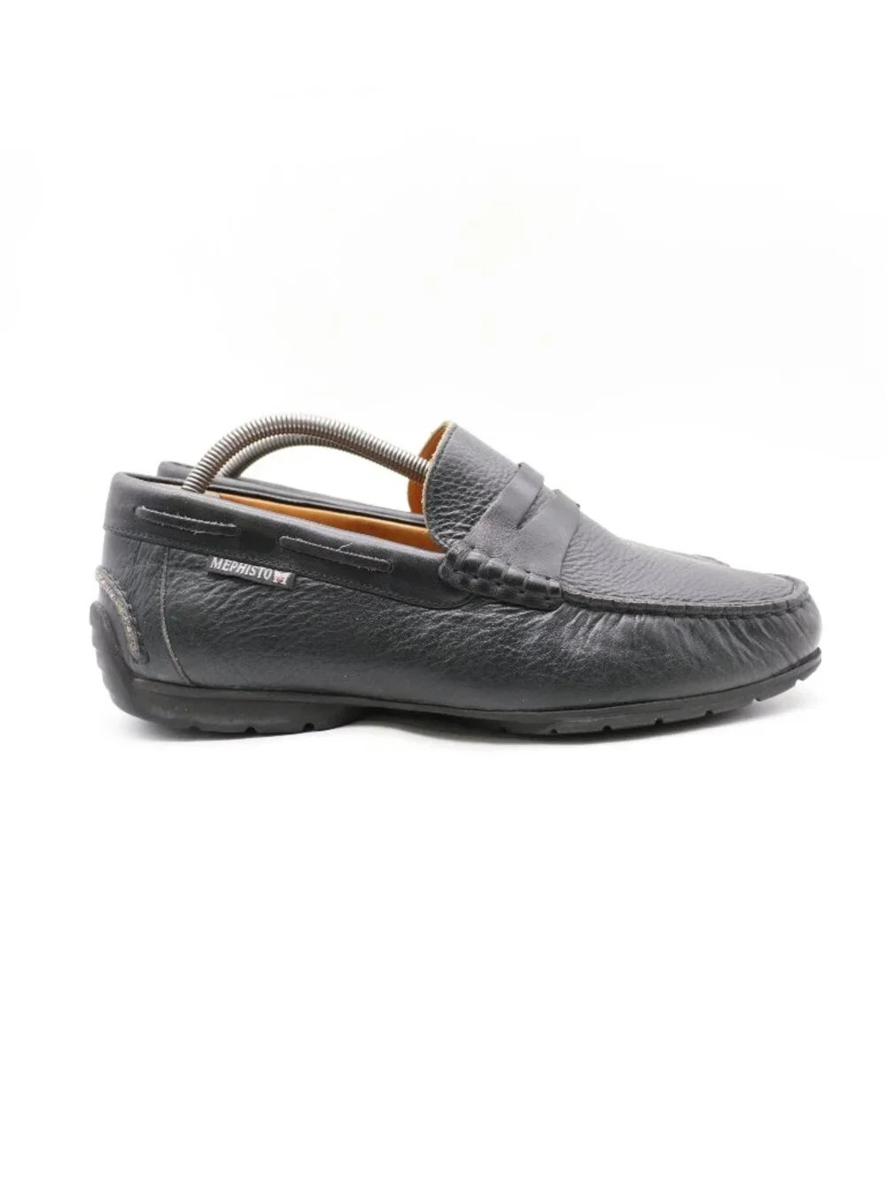 Mephisto Penny Loafers Men's US Size 9.5 Black Leather Slip On Moccasin Shoes